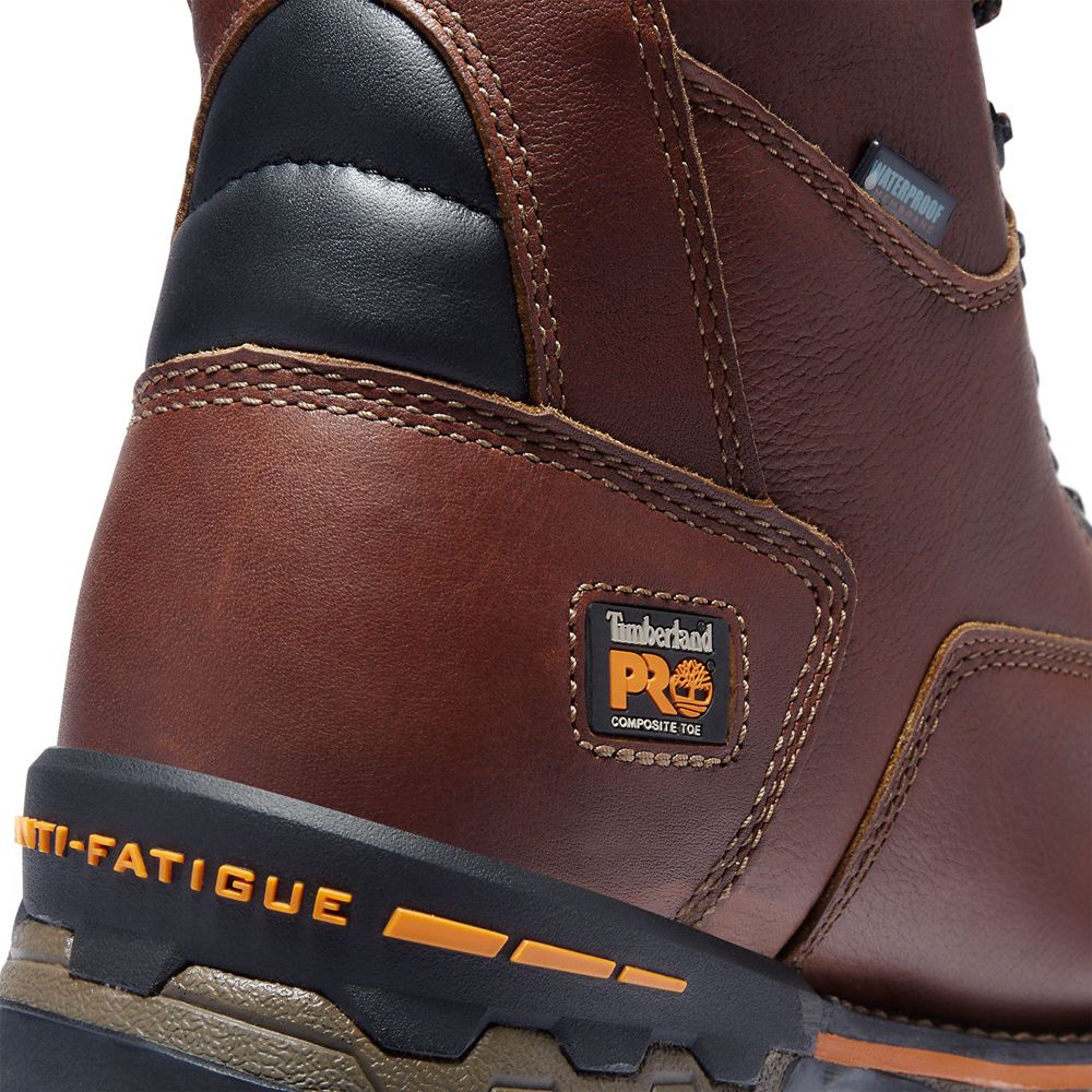 Botas de Trabajo Timberland Hombre Pro® Boondock 8\" Comp Toe Marrones/Negras - Chile MSW-238194